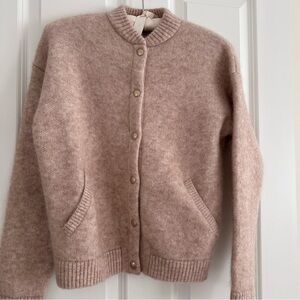 Sezane “Eddy” jacket in heavy mohair.